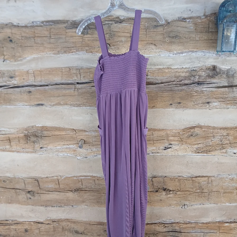 Saturday Sunday Anthropology Purple Wide Legged Jumpsuit Small - Picture 5 of 9